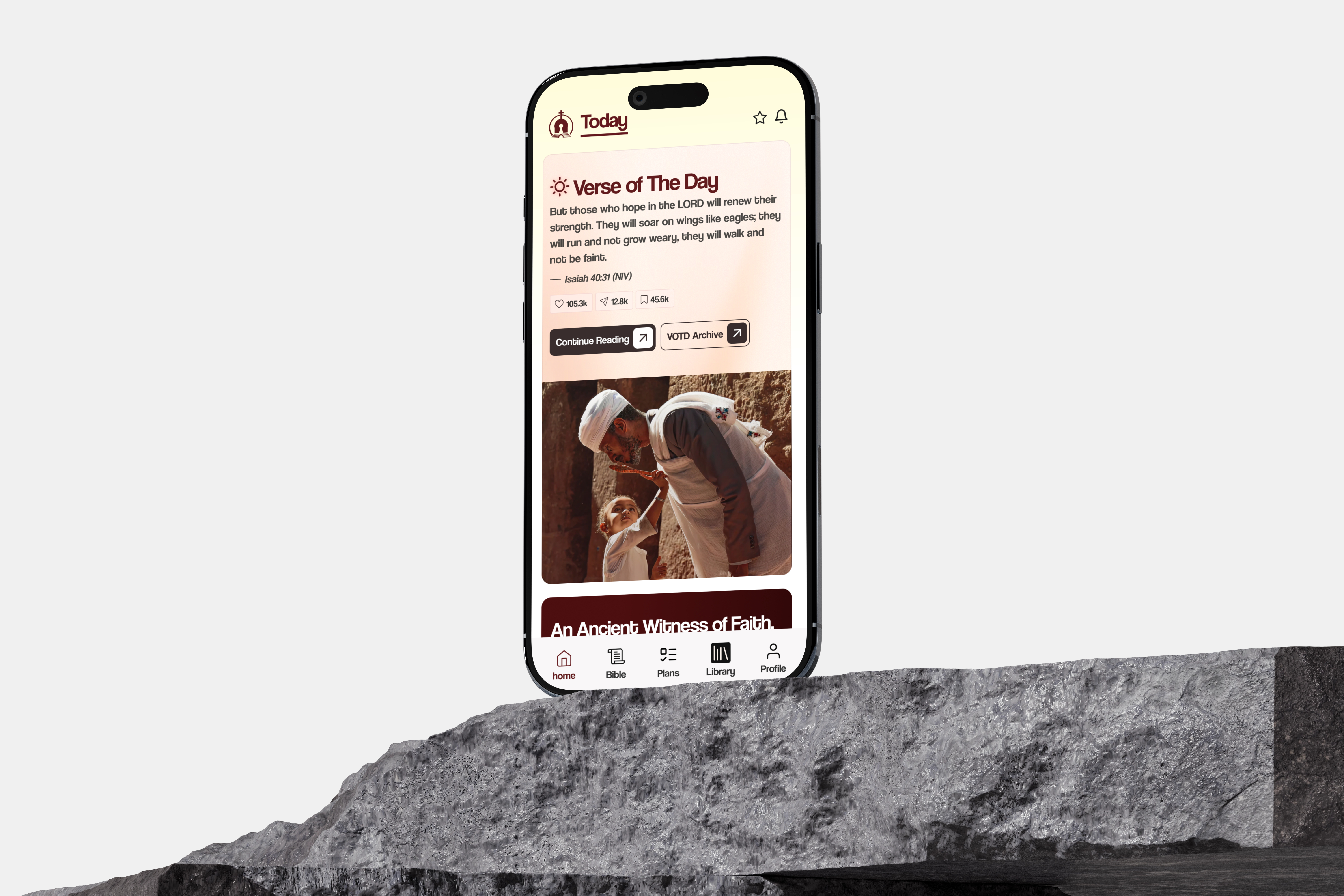 Nehemia Bible app UI/UX design